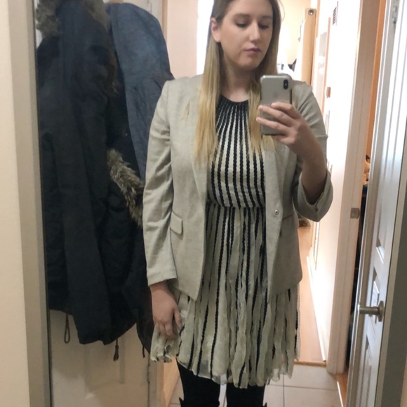 Sleeveless Black and white knee-length Anthropologie dress Size 12 - Picture 4 of 4